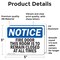 Signmission Fire Door This Door Is To Remain Closed OSHA Notice Sign, Vinyl Decal, 5in W x 3.5in L, 2PK OS-2PACK-NS-D-35-L-12578 - alternate 3